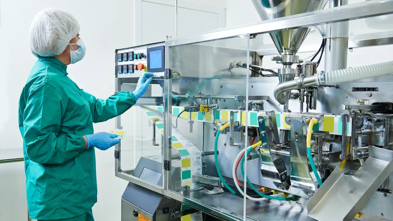 Produktion in einem Pharma-Reinraum – Symbolbild für Outplacement in der Pharma- und Biotechbranche